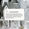 Card Showing Clear Quartz Crystal Properites - Crystal Heart Journeys