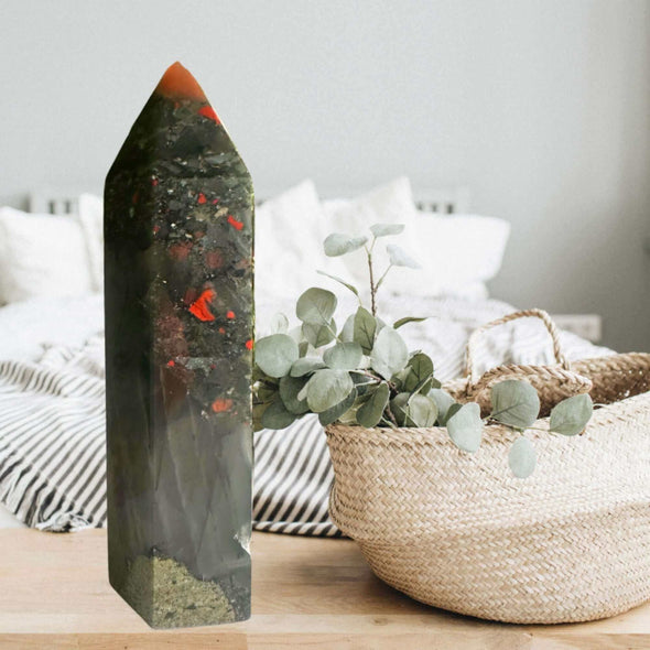 African Bloodstone Chunky Tower