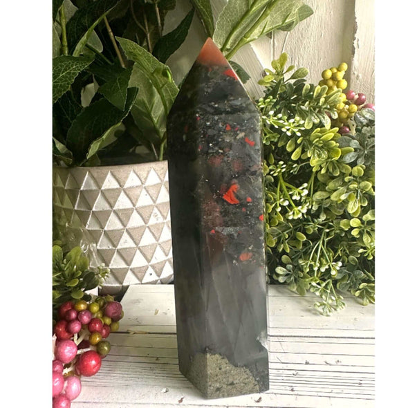 African Bloodstone Chunky Tower