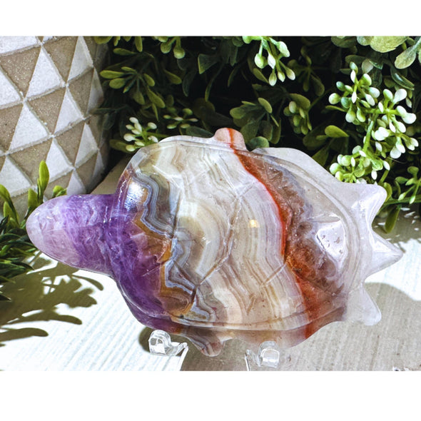 Natural Amethyst Agate Crystal Sea Turtle