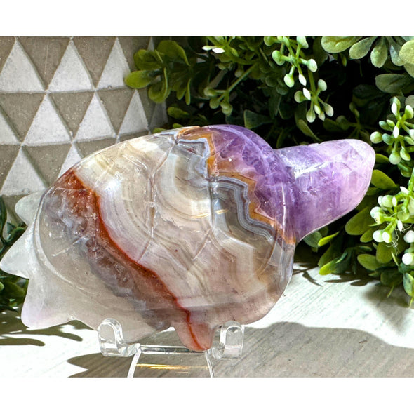 Natural Amethyst Agate Crystal Sea Turtle