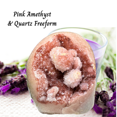 Natural Pink Amethyst & Agate Freeform