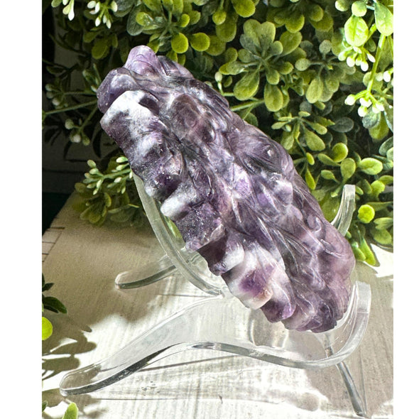 Dream Amethyst Lion Head Carving