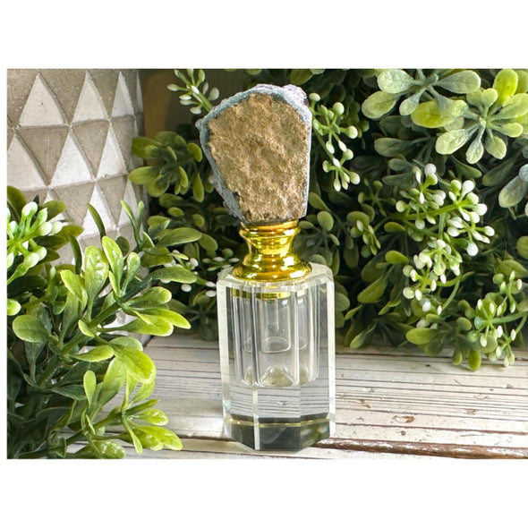 Natural Raw Amethyst Perfume Bottle