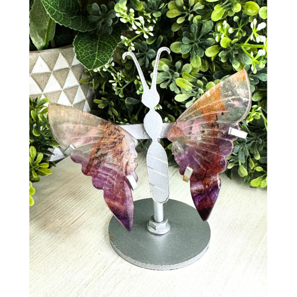 Natural Amethyst Quartz Butterly Wings