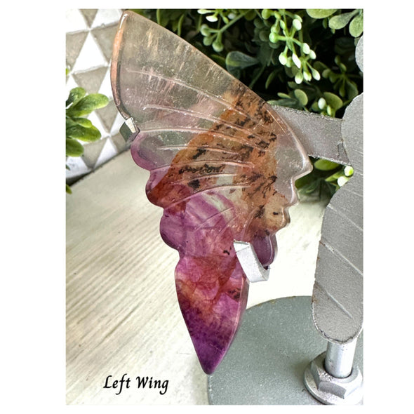 Natural Amethyst Quartz Butterly Wings