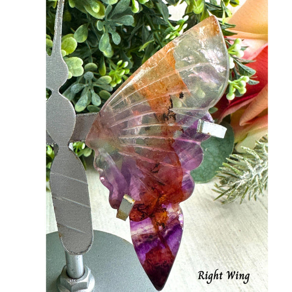 Natural Amethyst Quartz Butterly Wings