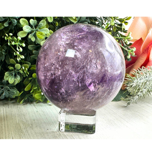 Natural Purple Amethyst Crystal Sphere