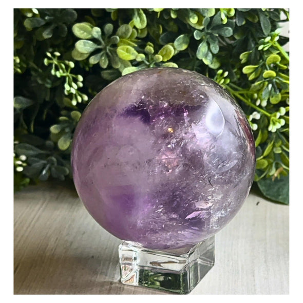 Natural Purple Amethyst Crystal Sphere