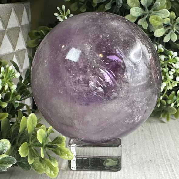 Natural Purple Amethyst Crystal Sphere