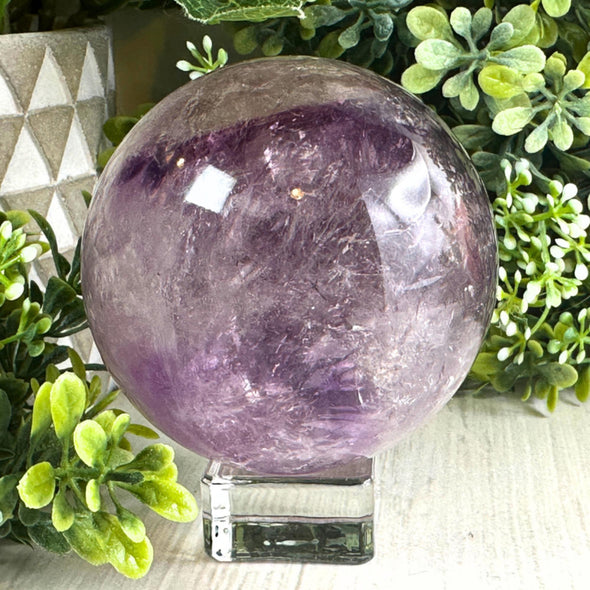 Natural Purple Amethyst Crystal Sphere