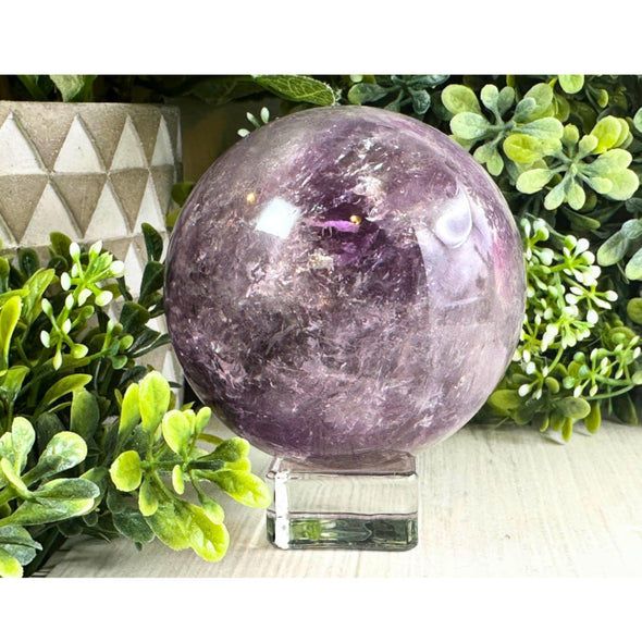 Natural Purple Amethyst Crystal Sphere