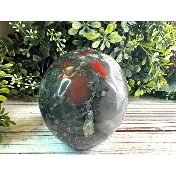 African Bloodstone Crystal Skull Carving