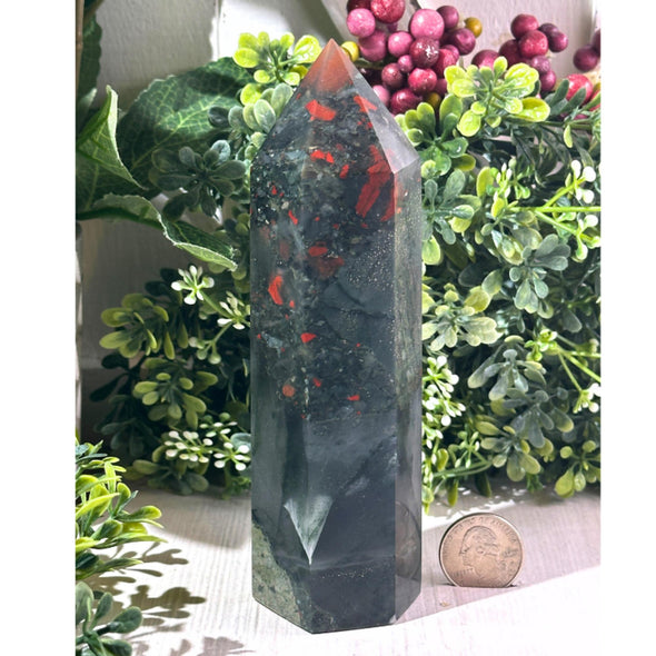 African Bloodstone Chunky Tower