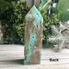 Blue Hemimorphite Crystal Tower, natural gemstone, healing crystal, spiritual decor, blue crystal point, metaphysical gift.