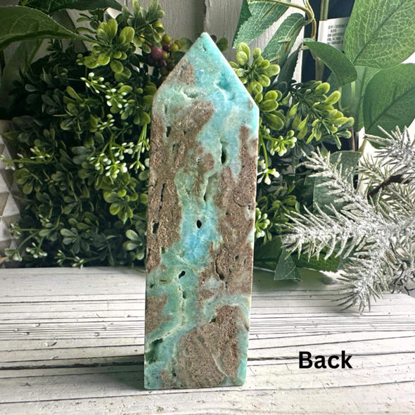 Blue Hemimorphite Crystal Tower