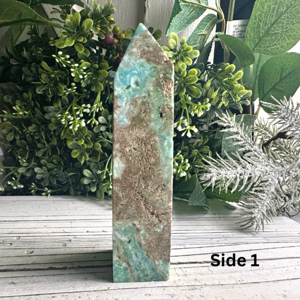 Blue Hemimorphite Crystal Tower