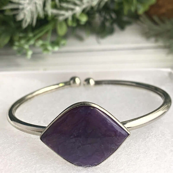 Charoite Necklace And Bangle Bracelet Set