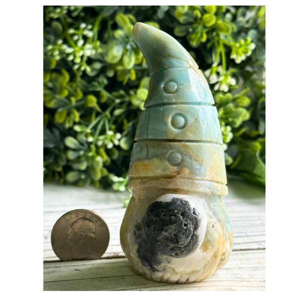 Ocean Blue Caribbean Calcite Gnome