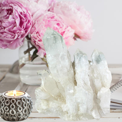 1.2 Lb Natural Raw Candle Quartz Cluster