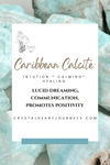 Information Card Showing Caribbean Calcite Crystal Properites - Crystal Heart Journeys