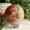 Druzy Carnelian Crystal Sphere - Crystal Heart Journeys