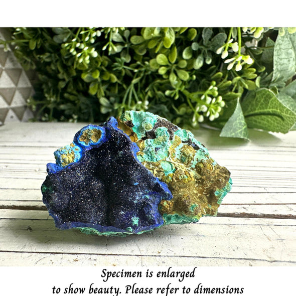 Azurite Malachite Geode Cluster