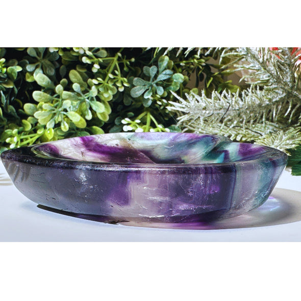 Natural Rainbow Fluorite Heart Bowl