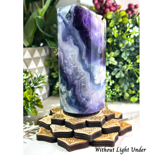 Banded Flourite Crystal Lamp Shade