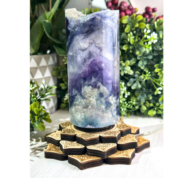 Banded Flourite Crystal Lamp Shade