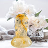 Golden Healer Crystal Tombstone Halloween Decor – Unique decorative piece for a spooky and stylish Halloween display.