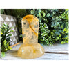 Golden Healer Crystal Tombstone Halloween Decor – Unique decorative piece for a spooky and stylish Halloween display.