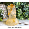 Golden Healer Crystal Tombstone Halloween Decor – Unique decorative piece for a spooky and stylish Halloween display.