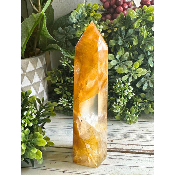 Golden Healer Quartz Crystal Tower