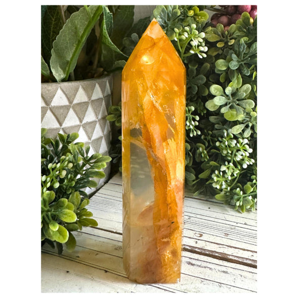 Golden Healer Quartz Crystal Tower