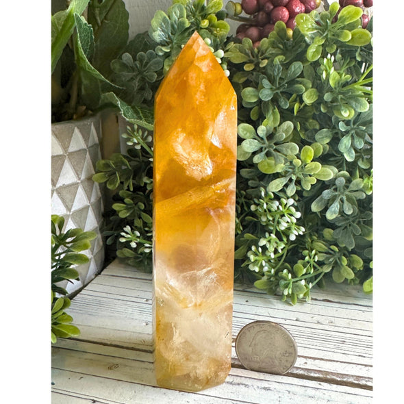 Golden Healer Quartz Crystal Tower