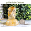 Golden Healer Crystal Tombstone Halloween Decor – Unique decorative piece for a spooky and stylish Halloween display.