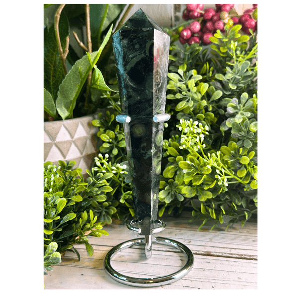 Green Stromatolite Kambaba Jasper Wand