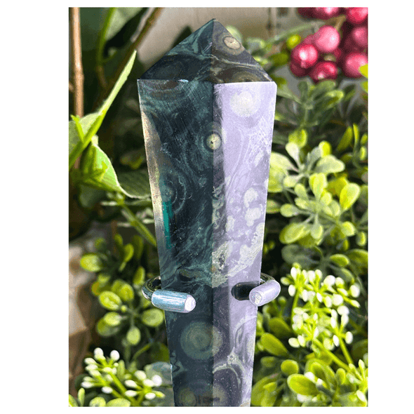 Green Stromatolite Kambaba Jasper Wand