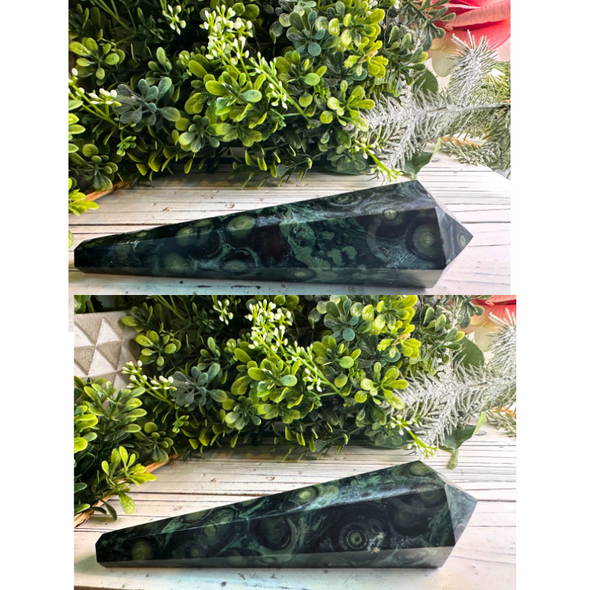 Green Stromatolite Kambaba Jasper Wand