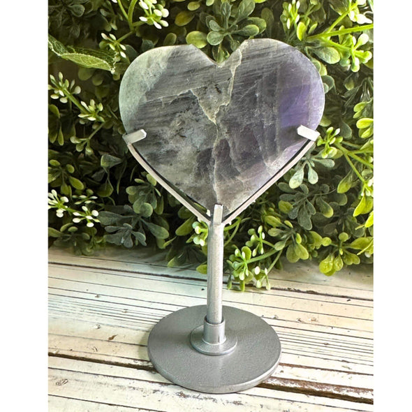 Purple Labradorite Crystal Heart