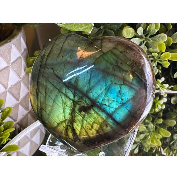 Labradorite Heart Shaped Crystal