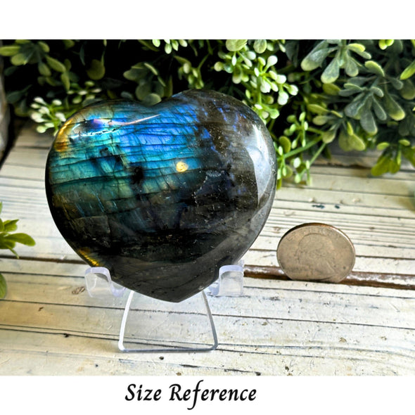 Blue Labradorite Heart Shaped Crystal