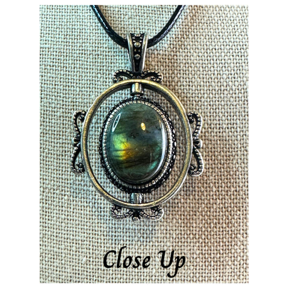 Labradorite Pendant Swivel Necklace