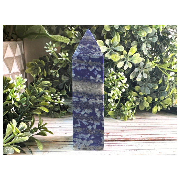 Blue Lapis Lazuli Crystal Stone Tower