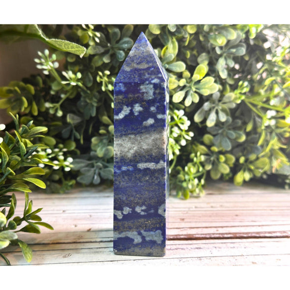 Blue Lapis Lazuli Crystal Stone Tower