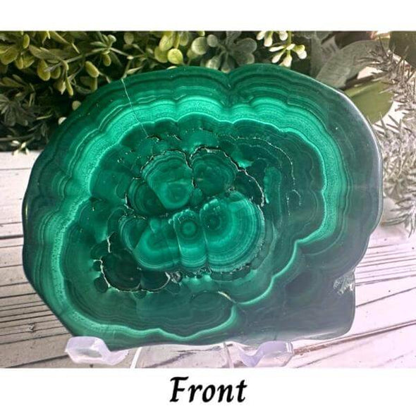 Banded Natural Malachite Slab