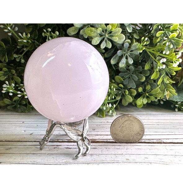 Pink Mangano UV Reactive Crystal Sphere