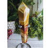 Mookaite Crystal Wand with Stand – A stunning, earthy-toned crystal wand perfect for healing, meditation, display.