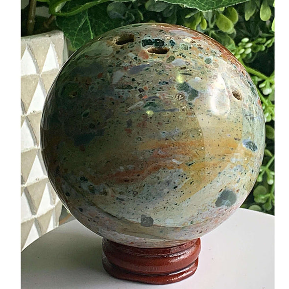 Druzy Ocean Jasper Sphere